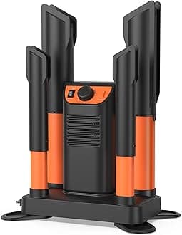 Boot Dryer Shoe Dryer, Glove Dryer & Boot Warmer with Heat Blower, Ski Boot Dryer with Adjustable Tubes & Timer, Ultra Silent, Quick Drying for Work Boots, Ski Boots, Sneakers, Gloves, Hats, Helmets