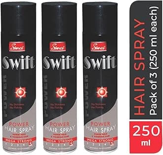 Simco Swift Hair Spray | For All Hair Types | Pack of 3 (250 ml each) | Ideal for Men & Women | Set the Desired Hairstyle