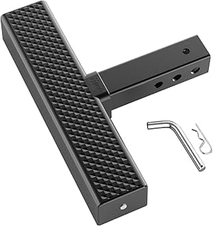 Eapele Hitch Step for 2 Inch Receiver, Universal Anti Slip Bumper Guard, 600lbs Maximum Load, for Trailer Tow Truck Pickup SUV Pickup Van RV