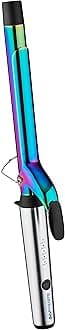 BaBylissPRO Nano Titanium 1 inch Curling Iron with Extended Barrel, Professional Spring Hair Curler for Medium to Longer Hair Types, Iridescent