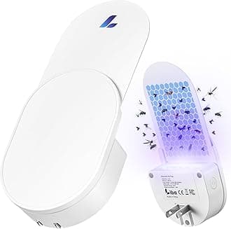 Fly Trap Indoor for Home, Plug-in Flying Insect Trap for Flies, Fruit Flies, Moths, Gnats, Mosquito Killer Insect Catcher Fly Tapper with 3 Refill Glue Cards for Home Office