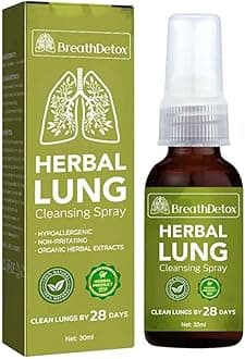 BreathDetox Herbal Lung Cleansing Spray, Herbal Lung Cleanse Spray, Natural Respiratory Cleanse & Breathe Spray, Lung Exerciser For Healthier And Cleaner Lungs (1 Pcs)