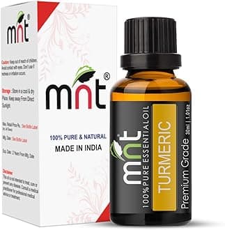 MNT Turmeric Essential Oil - 100% Pure & Natural Finest Grade Oil for Skin Whitening & Lightening, Hair Growth, Body Massage and Aromatherapy (30ML)