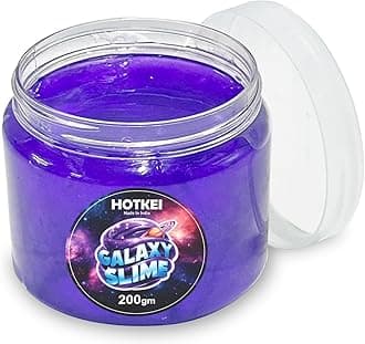 HOTKEI (200 gm) Purple Galaxy Slime for Kids DIY Fruit Scented Metallic Magic Toy Slimy Slime Gel Jelly Putty Art Toys Birthday Gift Box for Boys Girls 3 to 10 Years