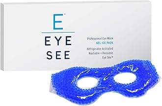 Eye SeeCooling Gel Eye Mask - Cold Compress Ice Pack with Gel Beads - Microwave Safe for Heat Therapy -Great for Puffy Eyes, Dark Circles, Dry Eyes, Soothing Headaches