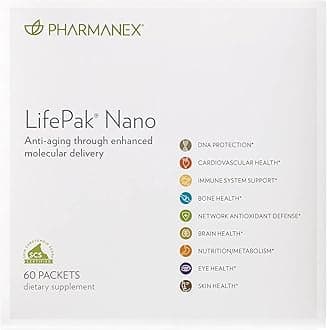 Pharmanex LifePak Nano | Daily Supplement with Essential Nutrients | Boosts Overall Health, Immunity, and Vitality | Convenient & On-The-Go Nutrient Packets for Active Lifestyles | 60 Packets