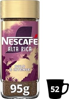 NESCAFÉ Alta Rica Instant Coffee, Dark Roasted 100 Percent Arabica Premium Instant Coffee, 95g