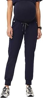 FIGS Zamora Jogger Maternity Scrub Pants for Women — Slim Fit, 5 Pockets, 4-Way Stretch, Anti-Wrinkle