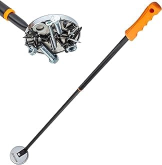 NEIKO 53428A Telescoping Magnetic Pickup Tool, Heavy Duty 50 Pound, 36.5-Inch-Long Magnet Stick, Large Magnet with Handle, Extendable Nail Sweeper, Magnetic Wand
