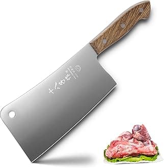 Meat Cleaver 7 Inch Heavy Duty Bone Cleaver Butcher Knife Full Tang Handle with Heft Stainless Steel Cleaver knife