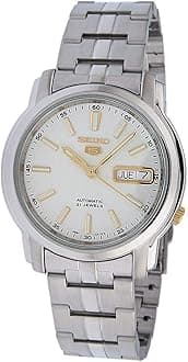 Seiko Mens Analogue Automatic Watch with Stainless Steel Strap SNKL77K1, Silver, Bracelet
