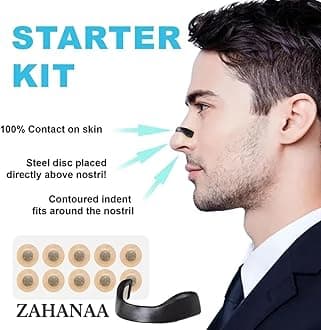 ZAHANAA Magnetic Nasal Strips for Breathing – 80 Pcs (40 Day Supply) | Anti-Snoring Nose Strips | Boost Oxygen Intake | Sweat Resistant | Skin Safe | Improve Sleep Quality | Black