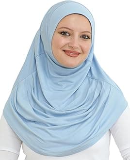 Prien Plain Ready To Wear Hijab for Women, Muslim Instant Turbans, Soft Jersey Scarf, Islamic Clothes, Long Hijabs, Abaya