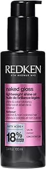 Redken Naked Gloss Shine Hair Oil - Adds Shine and Controls Frizz, Infused with Omega-9, Lightweight Heat Protectant, For Color-Treated Hair