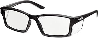 voltX 'VISION' Safety Readers, Full Lens Magnified Reading Safety Glasses (+1.0 Dioptre, Clear lens) ANSI Z87.1+ & CE EN166F- Anti fog coated UV400 lens