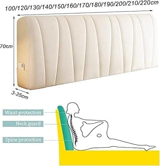 Baby Velvet Bed Headboard Covers Cotton Filling Short Plush Upholstered Stretch Head Cover Slipcover Double Single Queen King Board Protector for Bedroom Décor(Size:140cm), Brown