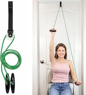 LiftAid Shoulder Pulley for Physical Therapy with Exercise Guide - Improves Shoulder Strength & Range of Motion - Reduces Pain, Helps in Muscle Recovery - Physical Therapy Equipment (Green)