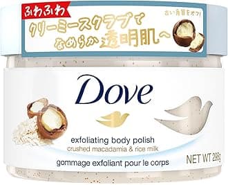 Dove Macadamia & Rice Milk Body Scrub 298g Exfoliating Black Spots Brightening