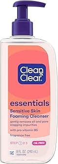 Essentials Foaming Facial Cleanser, Oil-Free Daily Face Wash to Remove Dirt, Oil & Makeup, 8 fl. oz