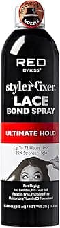 Red by Kiss Lace Bond Hold Spray Styler Fixer – The Ultimate Adhesive Spray for Wigs, Active Use, Fast Drying, Up to 72Hours 20X Stronger Hold, Daily Wig Applications