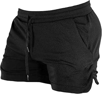 Men's Casual Bodybuilding Gym Shorts Workout Training Quick Dry Short Pants Lightweight Fitness Exercise Shorts (Black,XX-Large)