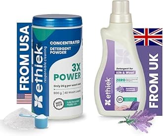 Liquid Detergent (0.5L) for Silk, Woolen & Delicate Fabric & Concentrated Detergent Powder for Powerful Cleaning (800g), For Top Load, Front Load Washing Machine & Hand Wash - Laundry Combo