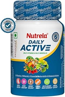 Nutrela Multivitamin by Patanjali | 30 Veg Tablets | With Vitamins, Minerals, Natural Extracts & Amino Acids | Daily Wellness Supplement for Men & Women