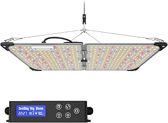 Grow Lights for Indoor Plants, 120W LED Grow Light Full Spectrum, with Samsung LM218B+ Diodes(512 Pcs),HD Digital, 3 Modes, 24H Timer, 10-100% Dimming for 3X3 / 4X4 ft Grow Tent