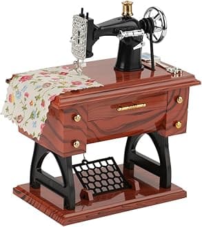 Hztyyier Music Box, Music Box, Sewing Machine, Mini Music Box Vintage Simulation Sewing Machine, Christmas Birthday Gift