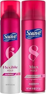 Hairspray for Women, Variety 2-Pack – Flex Control, Scented + Max Hold, Unscented, Hair Spray for Fine Hair, Wavy, Sleek, Curly Hair Styling