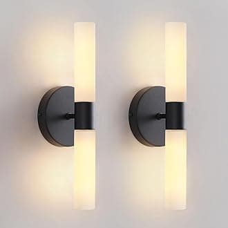 Matte Black Milky Glass Bathroom Light Fixture Indoor Vanity Lights