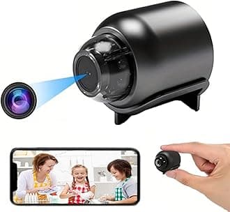 senri Wireless Camera Hidden Cameras, Mini Nanny Cam Smart Home, Small Indoor Outdoor Camera with Remote View, Compatible with Android and iOS, Baby, Pet Monitor, Car Guard(Video Only)