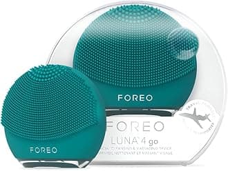 LUNA 4 go Facial Cleansing Brush & Firming Face Massager - Premium Face Brush - Enhances Absorption of Skin Care Products - Simple Face Care Travel Accessories - All Skin Types - Evergreen