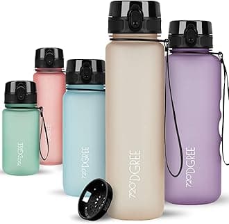 720°DGREE "uberBottle" softTouch Water Bottle 650 ml + Strainer - BPA-Free - Leak-Proof Water Bottle for Children, School, Sports, University, Outdoor, On the Go - Tritan Sports Bottle - Lightweight,