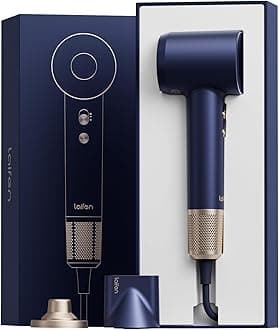 Laifen Premium High-Speed Hair Dryer Royal Blue Gift Box, Professional Ionic Portable Blow Dryer with 110,000 RPM, Lightweight, Low Noise, 360° Magnetic Styling Attachment, Wall Mount, Gift Bag, HD502