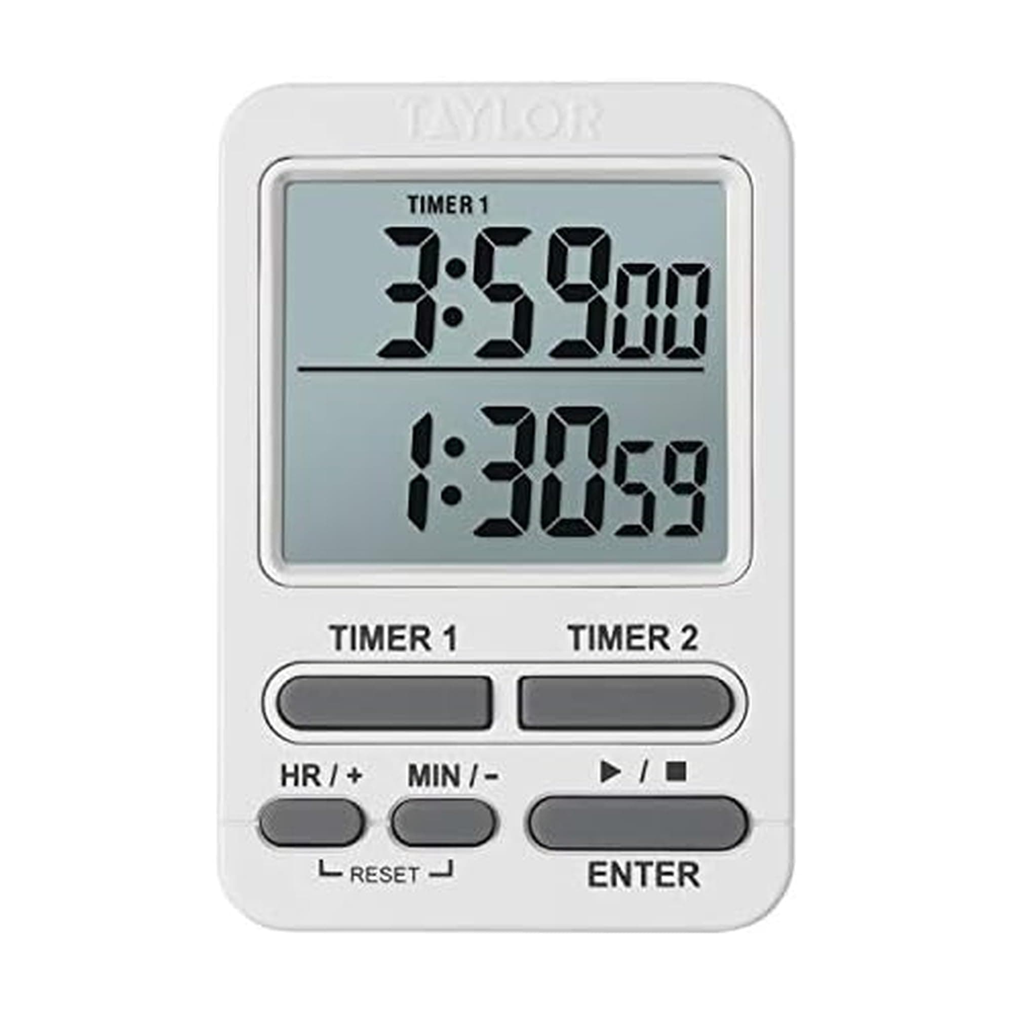 Dual Event Digital Timer w/Clock, White