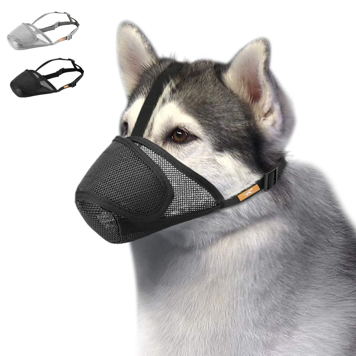 Dog Muzzle Mesh with Overhead Strap, No Lick Dog Mask Mouth Guard Muzzle for Dogs Prevent Biting Chewing (S)
