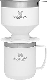 STANLEY Perfect Brew Pour Over Set | 12 oz Camp Mug with Lid Included | Drip Coffee Maker with Reusable Filter | Insulated Stainless Steel | BPA-Free | Polar