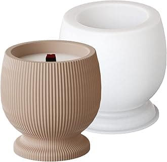 Bottle Resin Mold Candle Holder - Resin Casting Silicone Molds for Home Decor & Candle Making Wave Spiral Mold