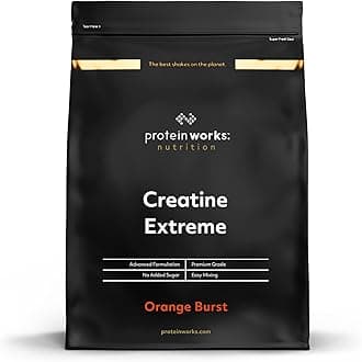 Protein Works - Creatine Extreme, Award-Winning 7g Superblend, Creatine Monohydrate, Citrate, Pyruvate, Optimal 2.4g Beta-Alanine, Enhanced with Glycine, Taurine & Dextrose, Orange Burst, 400g
