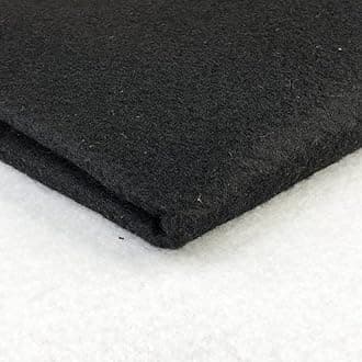 Acrylic Felt Fabric by The Metre - 60" (150cm) Extra Wide, 1mm Thick - Continuous Length Soft Crafting for Sewing, Applique, Decorations & Upholstery - Discount Fabrics LTD(Black,2)