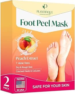 Plantifique Cosmety Paris Exfoliating Foot Peeling Mask for Soft Baby Feet - 2 Pairs - Removes Calluses, Dead and Dry Skin - Repairs Rough Heels In 7 Days; for Men and Women; Natural Gel Socks Booties