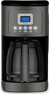 14-Cup Coffee Maker, Programmable PerfecTemp Glass Carafe Coffee Machine with 1-4 Cup Setting, Brew Strength Control and Pause, Stainless Steel, DCC-3200BKSNAS, Black