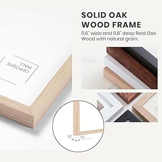 Opposite Wall - 50x70 cm - Natural Solid Oak Wood Picture Frame - Lightweight, Versatile & Shatterproof - Wall Hanging Photo or Poster Frame - Wall Decor for Office, Gallery & Home, 19 3/4 x 27 1/2 in