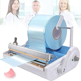 Automatic Sterilized Bags Sterile Dental Sealer Sealing Machine Package Sealing Equipment,Temperature Adjustable,25cm Max Sealing Width, for Hospital, Clinic, Lab
