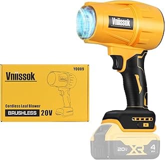 Electric Cordless Leaf Blower Dust Blower for DEWALT 20V Battery, High-Speed Motor Handheld Jet Fan Air Blower for Patio Cleaning, Lawn Care, Blowing Leaves and Dust (No Battery/Charger)