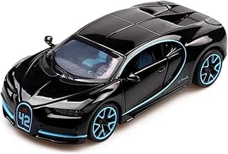 Magicwand®1:32 Scale Die-Cast Metal Bugattti Chiron Car with Openable Doors & Pull Back Action【Colors as Per Stock】【Pack of 1】