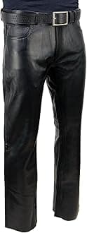 Milwaukee Leather LKM5790 Men's Black Classic 5 Pocket Leather Pants - 44