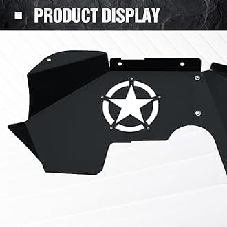 YZONA Front & Rear Inner Fender Liners Compatible with 2007-2018 Jeep Wrangler JK & JKU Unlimited Sport Sahara Rubicon, Bolt-on Style Steel Mud Guards Wheel Well Cover Fenders Flares (2/4 Doors)