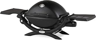 Q1200 Liquid Propane Portable Gas Grill, Black – 1‑Burner Travel and Camping Grill with Cast‑Iron Grates & Electronic Ignition (8,500 BTU Burner)